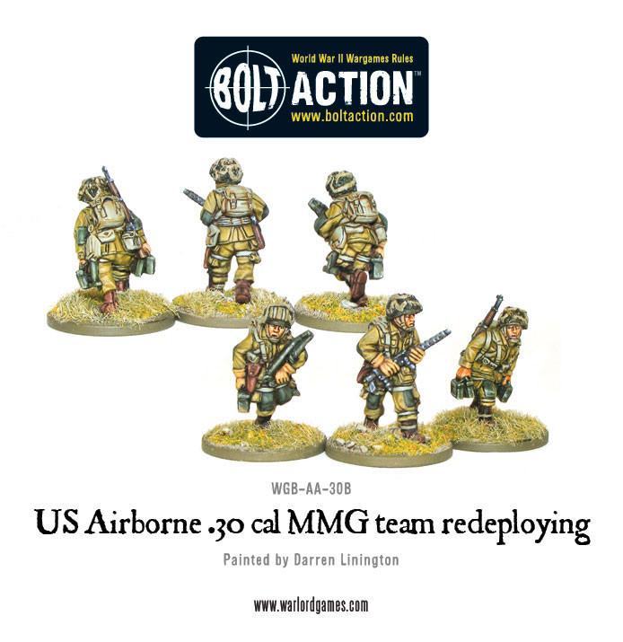 Bolt Action: USA - US Airborne 30 Cal MMG team redeploying