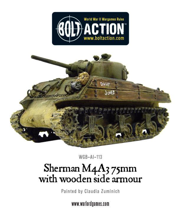 Achtung Panzer!: US Tanks - Sherman M4A3 (75mm) with wooden armour