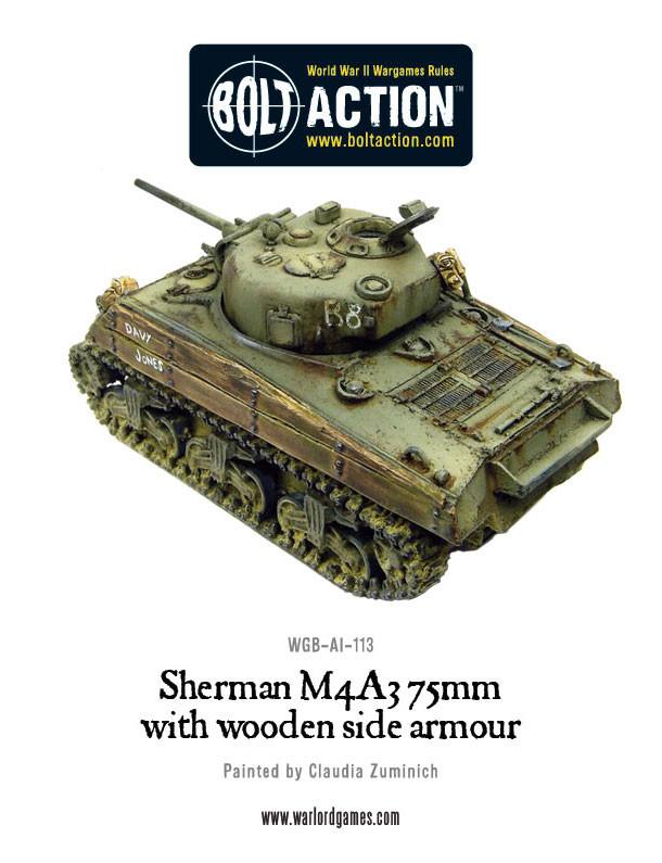 Achtung Panzer!: US Tanks - Sherman M4A3 (75mm) with wooden armour
