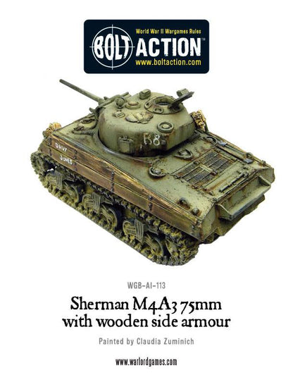 Achtung Panzer!: US Tanks - Sherman M4A3 (75mm) with wooden armour