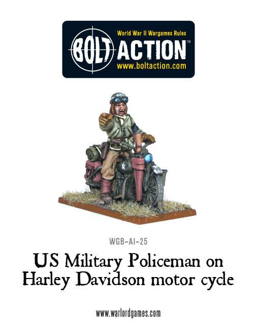 Bolt Action: USA - US Military Policeman on Harley Davidson motor cycle