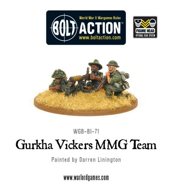Bolt Action: Gurkha Vickers MMG team