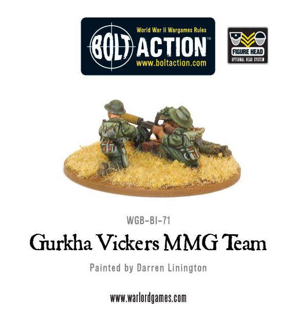 Bolt Action: Gurkha Vickers MMG team