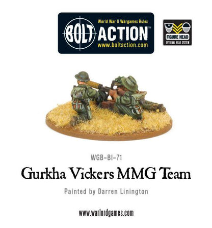 Bolt Action: Gurkha Vickers MMG team