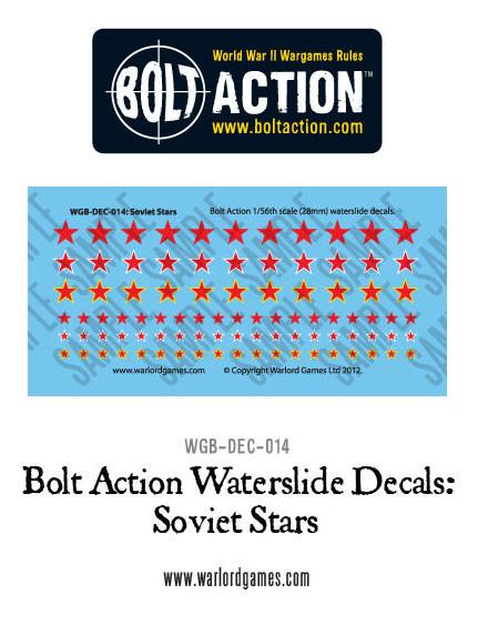 Bolt Action: Soviet Stars decal sheet