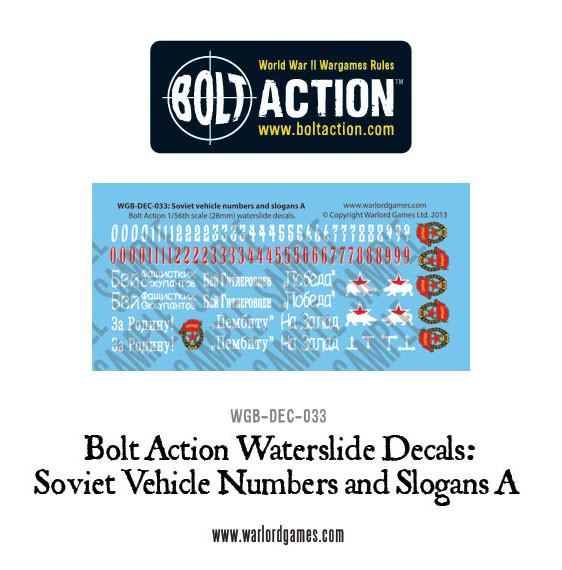 Bolt Action: Soviet slogans and numbers A decals