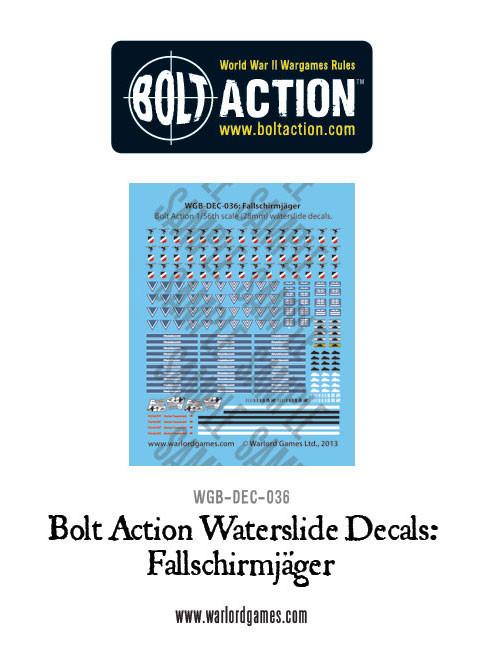 Bolt Action: German - Fallschirmjager decals