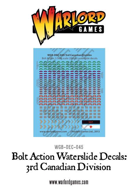 Bolt Action: 3rd Canadian Division decal sheet