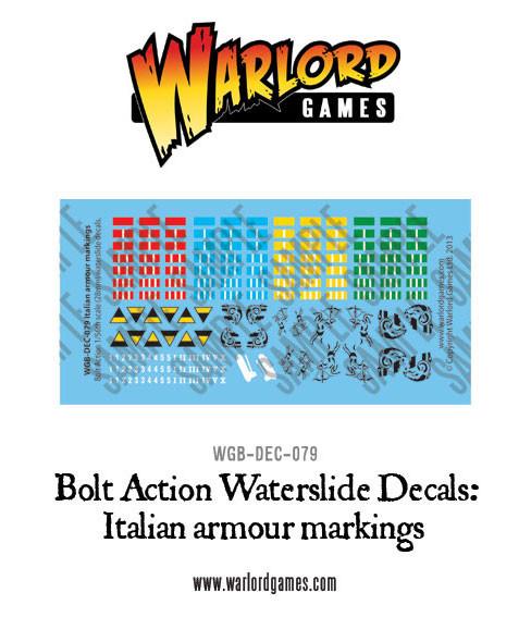 Bolt Action: Italian - Italian Armour decal sheet