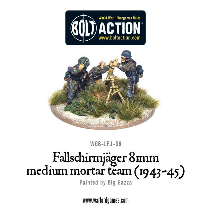 Bolt Action: German - Fallschirmjager 81mm medium mortar team (1943-45)