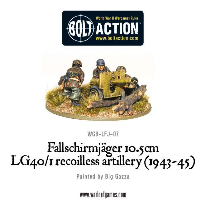 Bolt Action: German - Fallschirmjager 10.5cm LG40/1 recoilless artillery (1943-45)