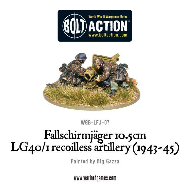 Bolt Action: German - Fallschirmjager 10.5cm LG40/1 recoilless artillery (1943-45)