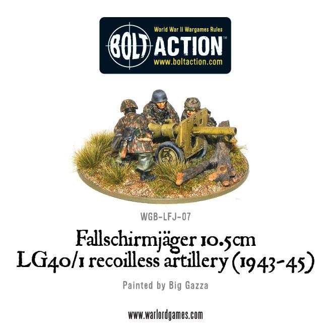 Bolt Action: German - Fallschirmjager 10.5cm LG40/1 recoilless artillery (1943-45)