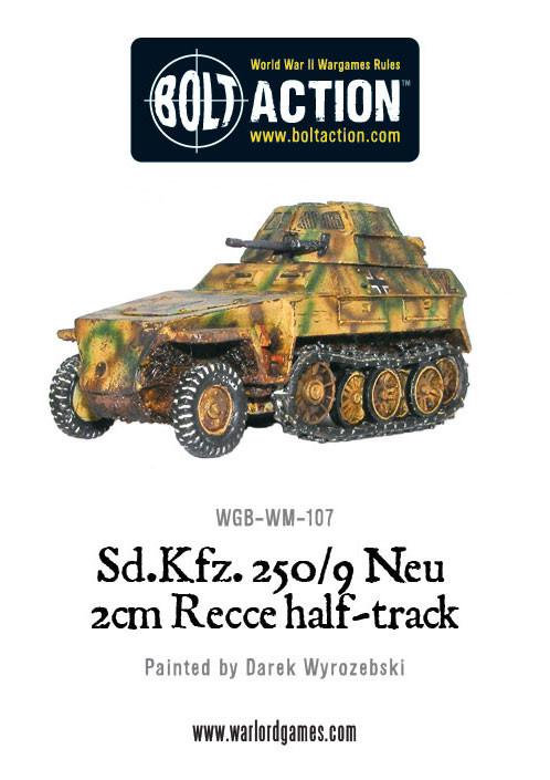 Bolt Action: German - Sd.Kfz 250/9 Neu 2cm Recce half track