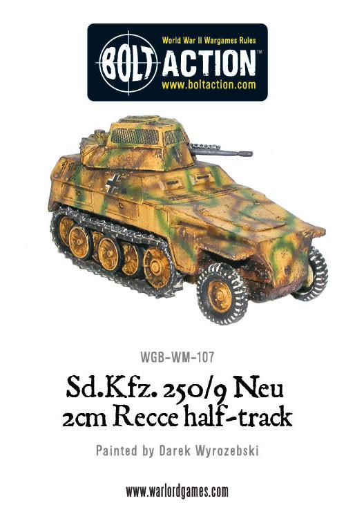 Bolt Action: German - Sd.Kfz 250/9 Neu 2cm Recce half track