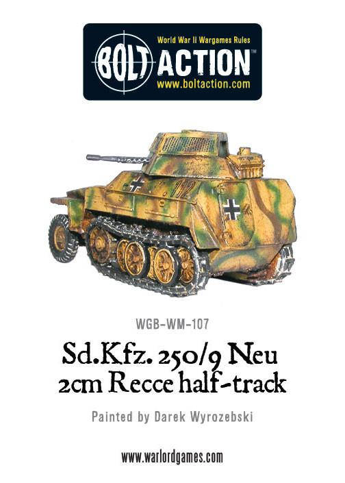 Bolt Action: German - Sd.Kfz 250/9 Neu 2cm Recce half track