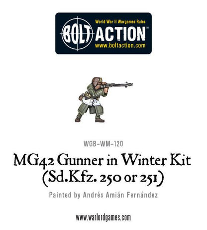 Bolt Action: German - MG42 Gunner in Winter kit (Sd.Kfz 250 or 251)