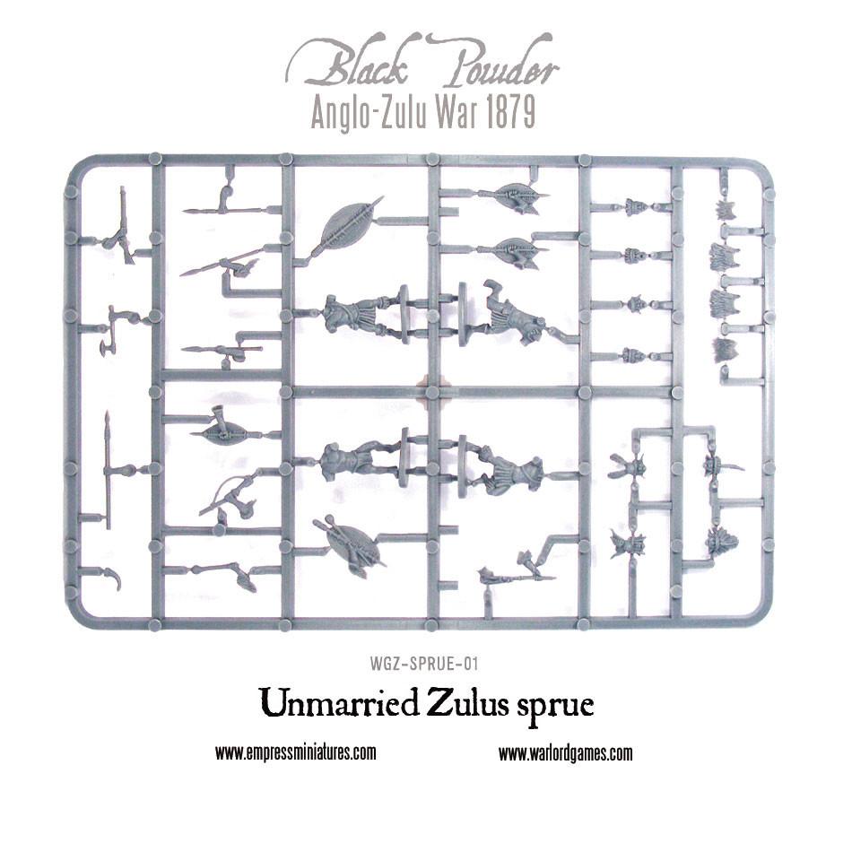 Black Powder: Unmarried Zulus Sprue