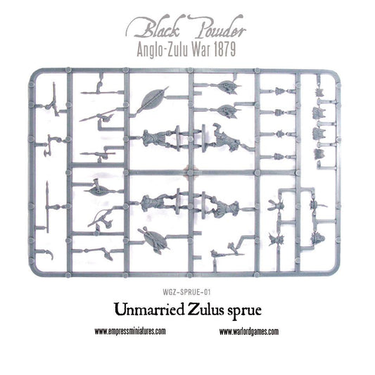 Black Powder: Unmarried Zulus Sprue