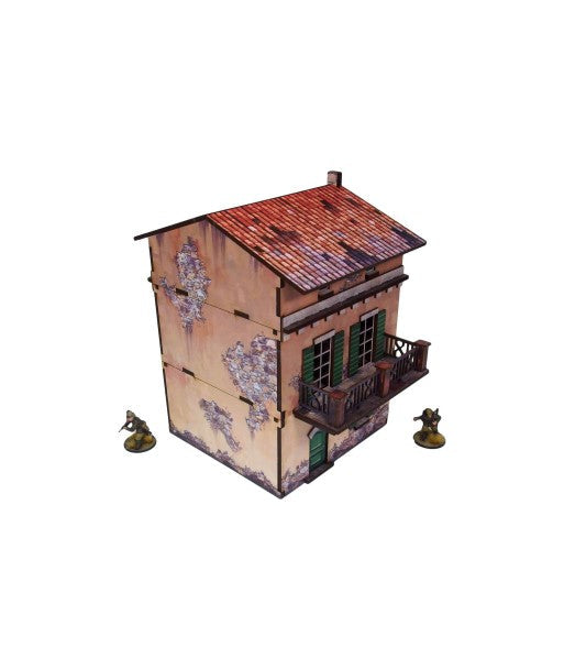 Bolt Action: Italian - WW2 Italy Balcony House (1) PREPAINTED [28mm/1:56]