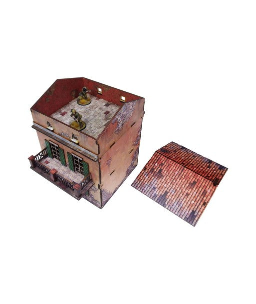 Bolt Action: Italian - WW2 Italy Balcony House (1) PREPAINTED [28mm/1:56]