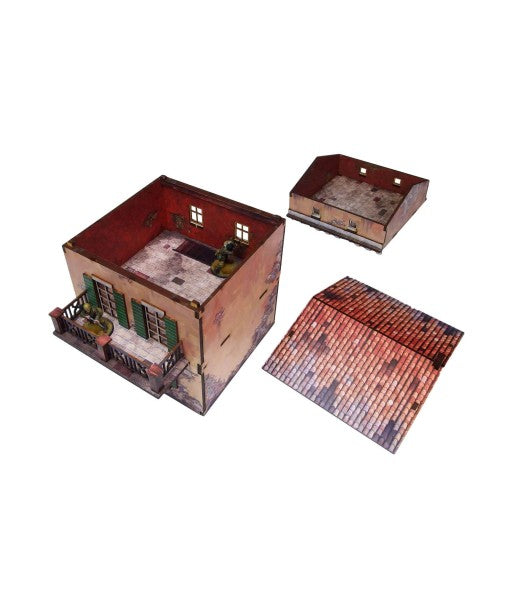 Bolt Action: Italian - WW2 Italy Balcony House (1) PREPAINTED [28mm/1:56]