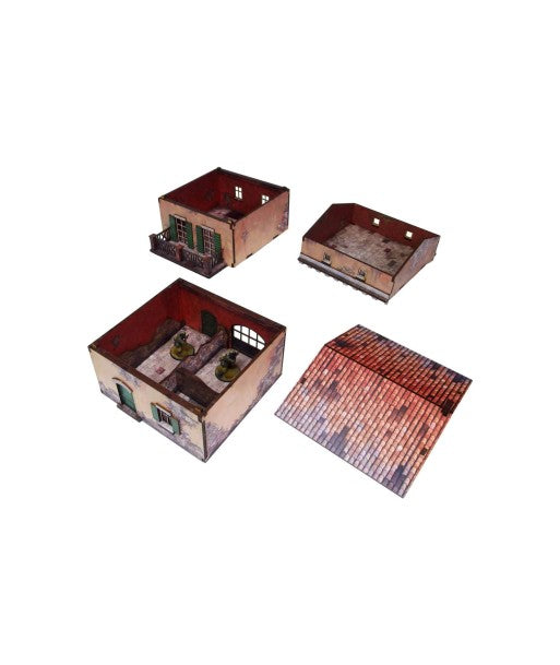 Bolt Action: Italian - WW2 Italy Balcony House (1) PREPAINTED [28mm/1:56]