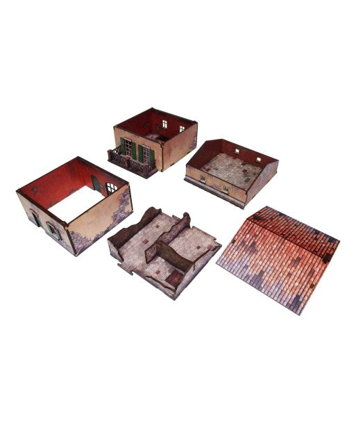 Bolt Action: Italian - WW2 Italy Balcony House (1) PREPAINTED [28mm/1:56]