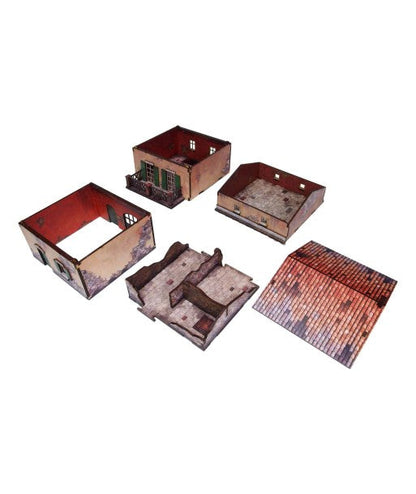 Bolt Action: Italian - WW2 Italy Balcony House (1) PREPAINTED [28mm/1:56]