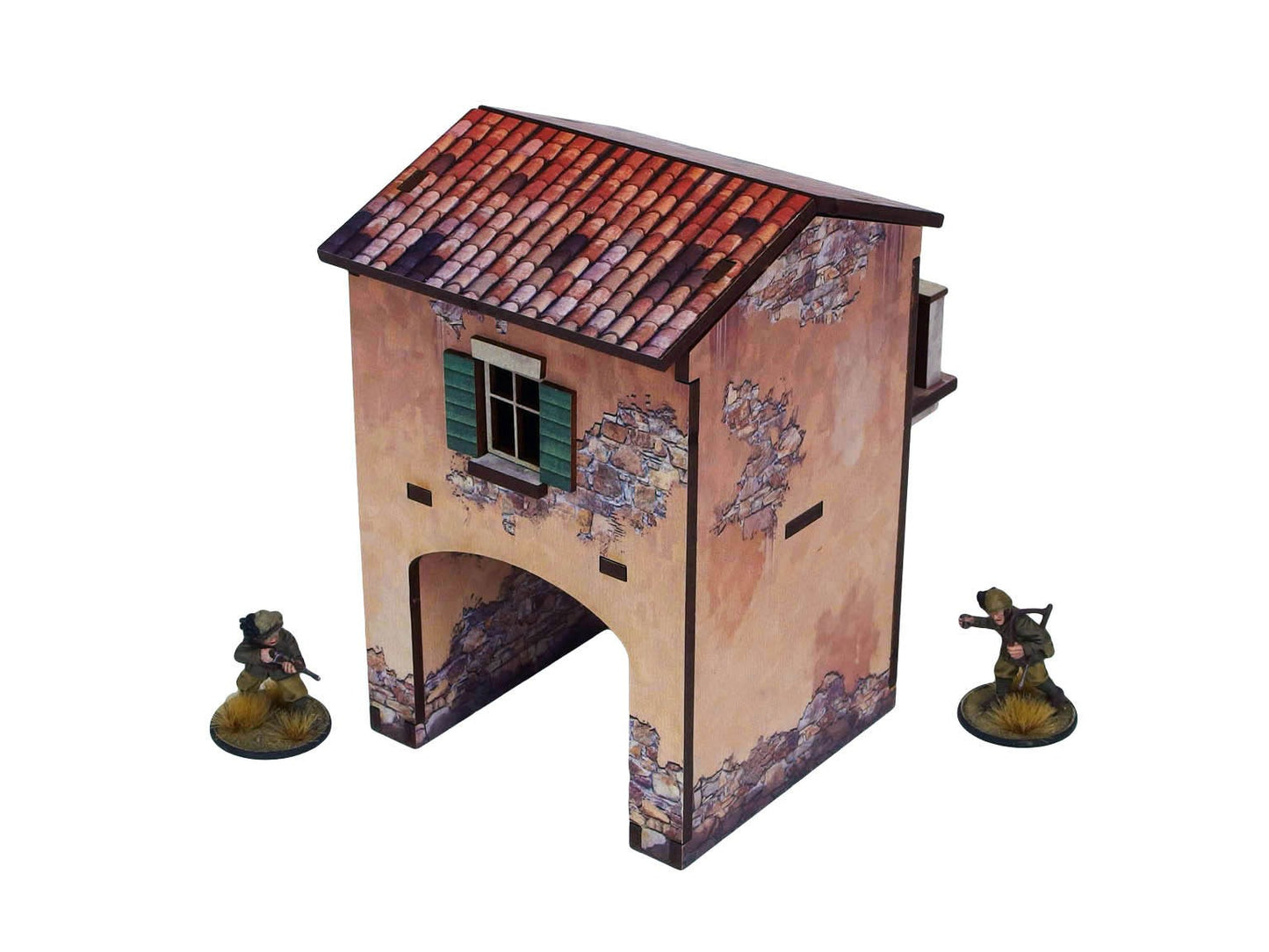 Bolt Action: Italian - WW2 Italy Gate Balcony (1) PREPAINTED [28mm/1:56]