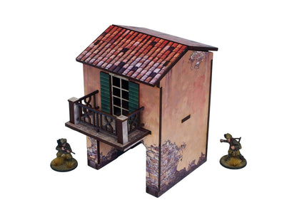 Bolt Action: Italian - WW2 Italy Gate Balcony (1) PREPAINTED [28mm/1:56]