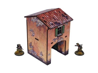 Bolt Action: Italian - WW2 Italy Gate House (1) PREPAINTED [28mm/1:56]